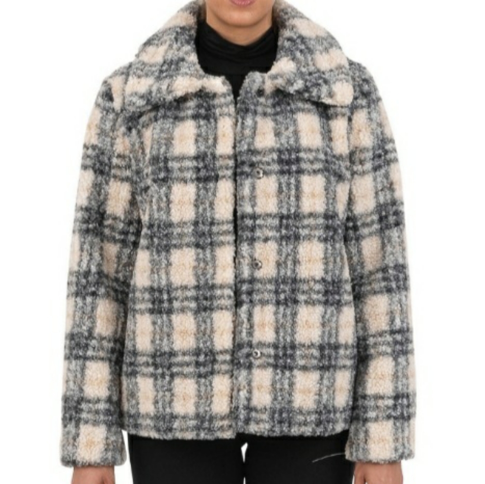 Cyn & Luca Plaid Coat
